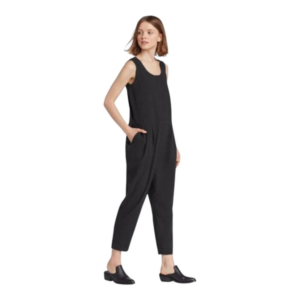 Eileen Fisher Black Sleeveless Jumpsuit